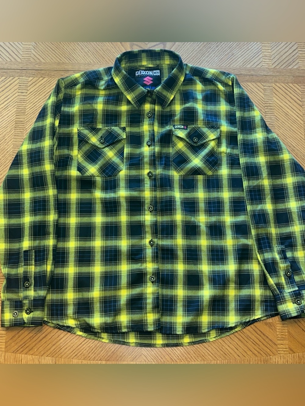 Dixxon Yellow & Black Plaid Women’s Button-Up Shirt